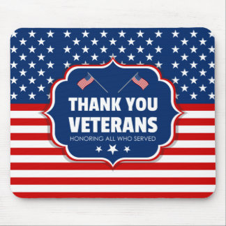 Thank You Veterans Mouse Mat