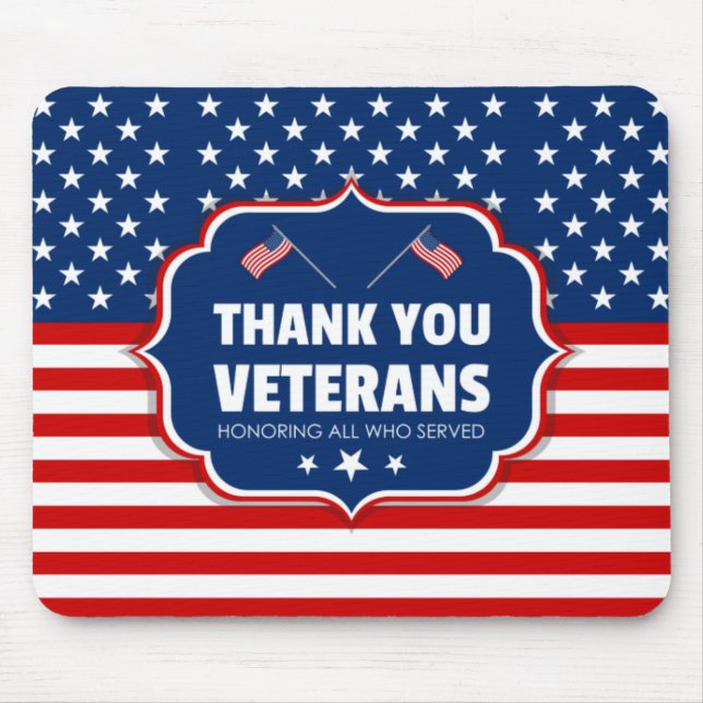 Thank You Veterans Mouse Mat (Front)