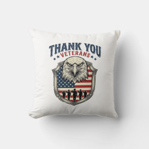 Thank You Veterans Patriotic Eagle Shield Shirt_1 Cushion