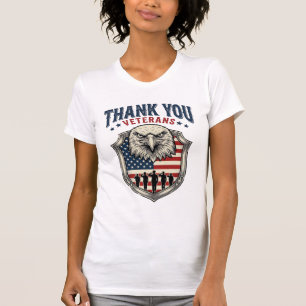 Thank You Veterans Patriotic Eagle Shield Shirt_1 T-Shirt