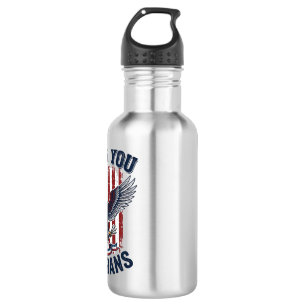 Thank You Veterans Patriotic Eagle Vintage 532 Ml Water Bottle