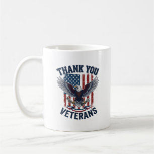Thank You Veterans Patriotic Eagle Vintage Coffee Mug
