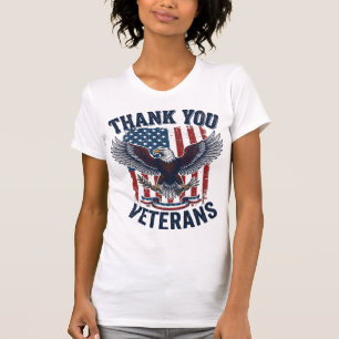 Thank You Veterans Patriotic Eagle Vintage T-Shirt