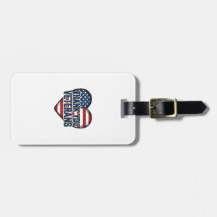 Thank You Veterans Patriotic Heart Vintage Design_ Luggage Tag