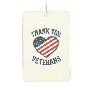 Thank You Veterans Patriotic Heart Vintage Shirt D Car Air Freshener