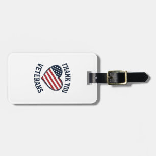 Thank You Veterans Patriotic Heart Vintage Shirt D Luggage Tag
