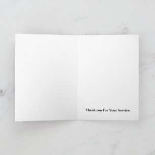 Thank You Veterans Patriotic Military Service Gift Card