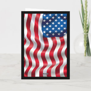 Thank You Veterans Patriotic Military Service Gift Holiday Card