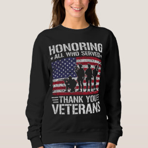 Thank You Veterans Patriotic Military Service Gift Sweatshirt
