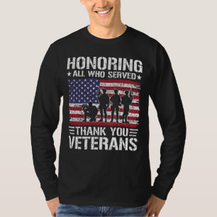 Thank You Veterans Patriotic Military Service Gift T-Shirt