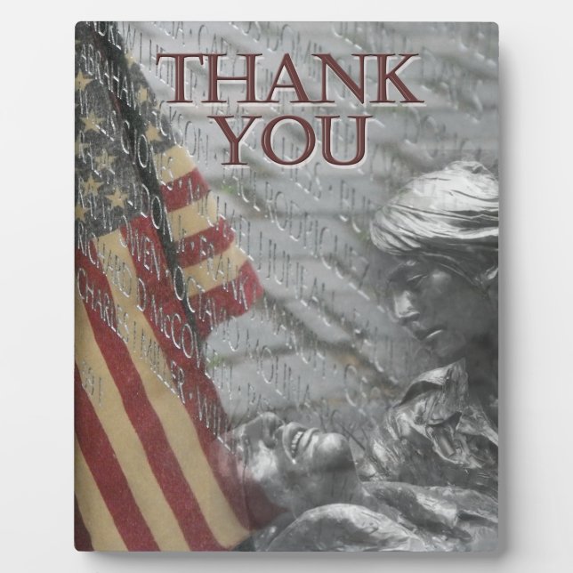 Thank You Veterans Plaque (Front)