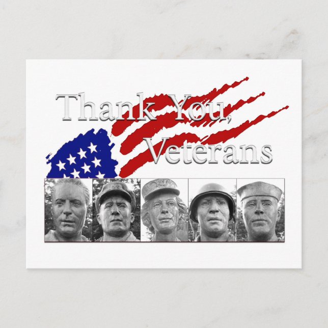 Thank You Veterans Postcard (Front)