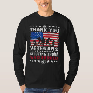 Thank You Veterans Saluting Those Who Served Patri T-Shirt