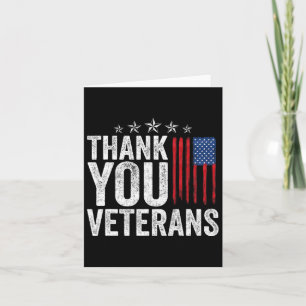 Thank You Veterans Service Patriot Veteran Day Ame Card