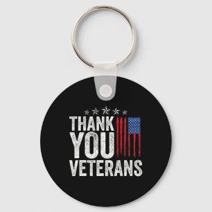 Thank You Veterans Service Patriot Veteran Day Ame Key Ring