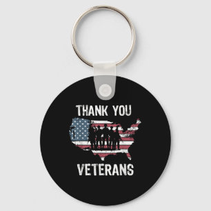 Thank You Veterans Soldier Memorial Day Saying Ame Key Ring