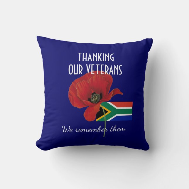 THANK YOU VETERANS South Africa Cushion (Front)