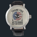 Thank You Veterans Sunflower Military Veterans Day Watch<br><div class="desc">Thank You Veterans Sunflower Military Veterans Day Tribute</div>