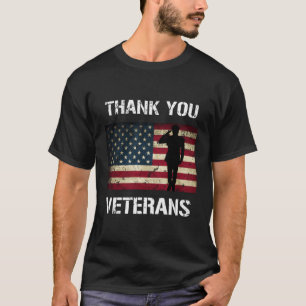 Thank You Veterans Us American Flag T-Shirt