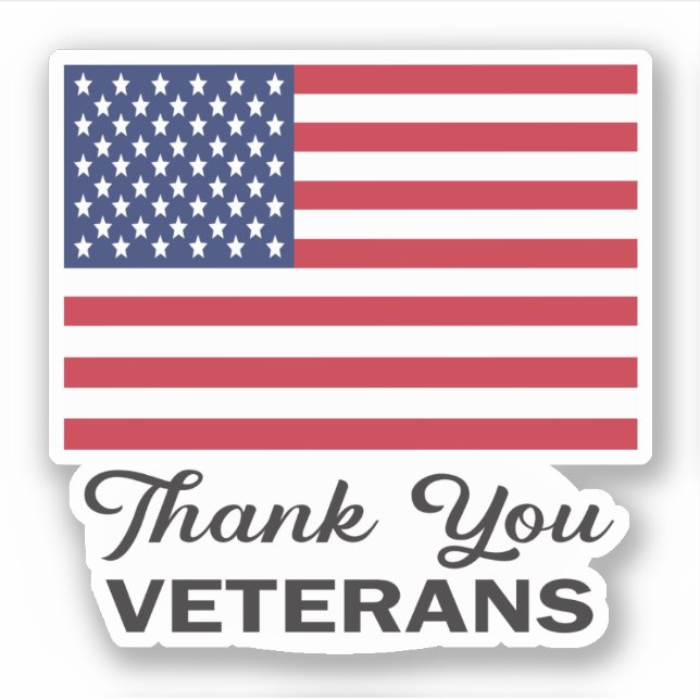 Thank you veterans with US flag (Front)