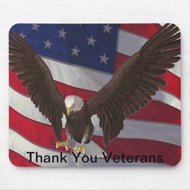 Thank You Vets Mouse Mat (Front)