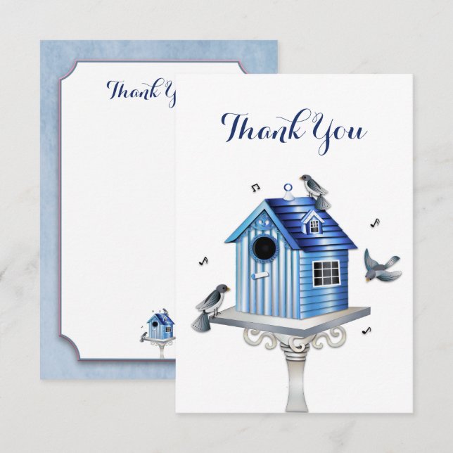 Thank You Victorian Birdhouse Songbirds (Front/Back)