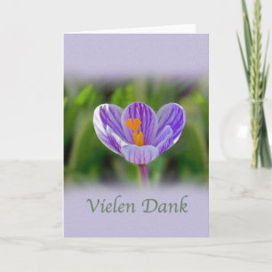 Thank you, Vielen Dank, German, Flowers You Card