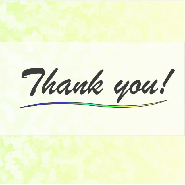 Thank You Vinyl Sticker (Front)