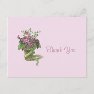 Thank You Violets Postcard