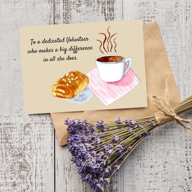 Thank You Volunteer Coffee With Almond Croissant (Creator Uploaded)