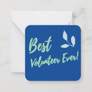 Thank you Volunteer Note Card: Card