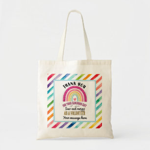 Thank you volunteer tote bag