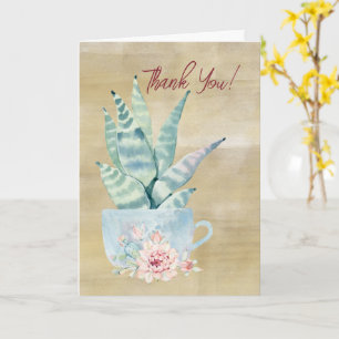 Thank You! Watercolor Cactus Card
