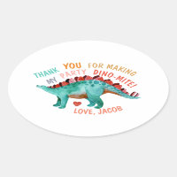 Thank You Watercolor Dinosaur Party 