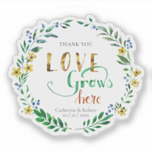Thank you Watercolor Floral Wreath