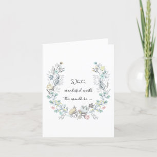Thank You Watercolor Laurel Card