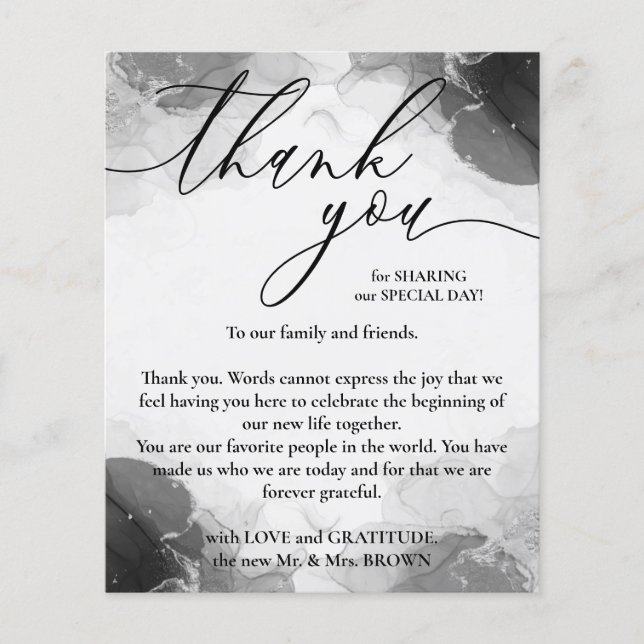 Thank You watercolor signature custom photos Flyer (Front)