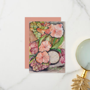 Thank you watercolor Still life Card