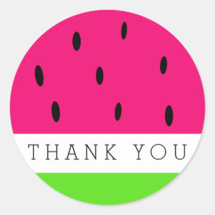 Thank You Watermelon Classic Round Sticker