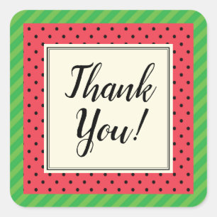 Thank you watermelon fruit envelope sticker