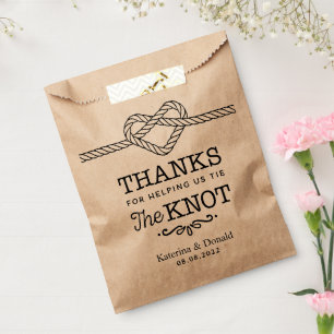 Thank You We Tied The Knot Wedding Favour Bag