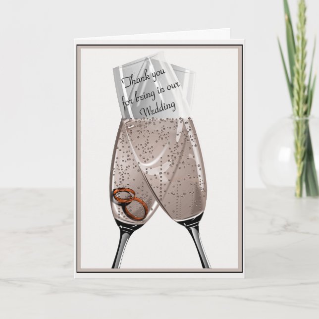 Thank You Wedding Attendants Card (Front)