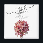 Thank You Wedding Bouquet Flower Wedding Favour Magnet<br><div class="desc">Thank You Wedding Bouquet Flower Wedding Favour
This design is perfect for your greenery and white rustic boho wedding theme. And easy to customise and personalise by change the text</div>