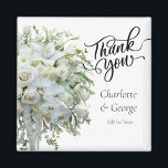 Thank You Wedding Bouquet Flower Wedding Favour Magnet<br><div class="desc">Thank You Wedding Bouquet Flower Wedding Favour
This design is perfect for your greenery and white rustic boho wedding theme. And easy to customise and personalise by change the text</div>