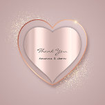 Thank You  Wedding Bridal Rose Heart Heart Sticker<br><div class="desc">While I cannot directly view the product from the link, let’s imagine a description for a "Thank You" wedding bridal rose heart sticker that incorporates a warm and inviting tone, inspired by the evocative style of Mindvalley. Embrace Love and Gratitude: Rose Heart "Thank You" Wedding Stickers 🌹💖 Your wedding day—a...</div>