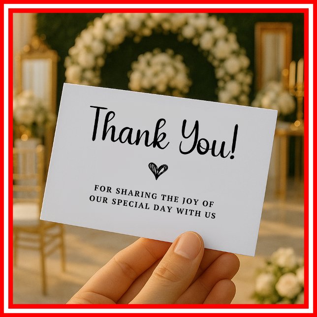 Thank You Wedding Bridal Shower Enclosure Card (Creator Uploaded)