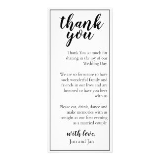 Thank you Wedding Card