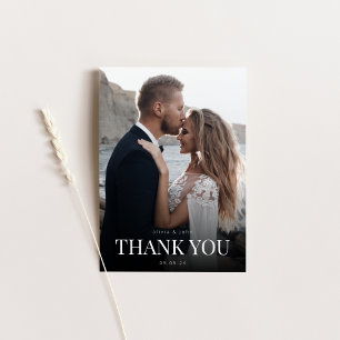 Thank You Wedding Card with Photo