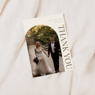 Thank You Wedding Card with Photo
