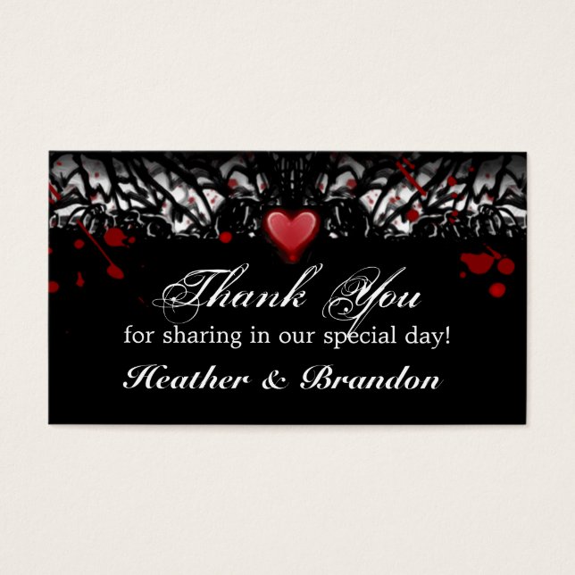 Thank You Wedding Cards Halloween Blood Splatter (Front)
